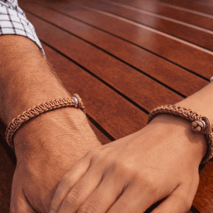 premium survival paracord bracelet handmade in france brown