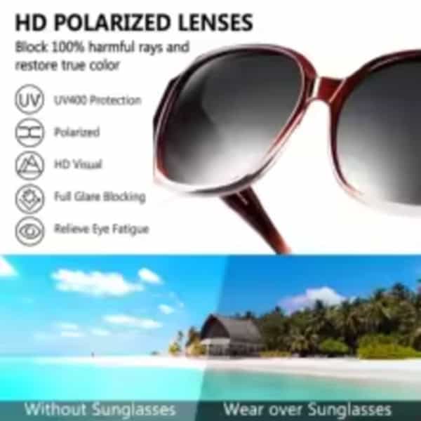 surlunettes6 Women’s Polarized Fit-Over Sunglasses - Image 3
